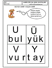 okuma yazmaya geçiş çalışmaları büyük küçük harf